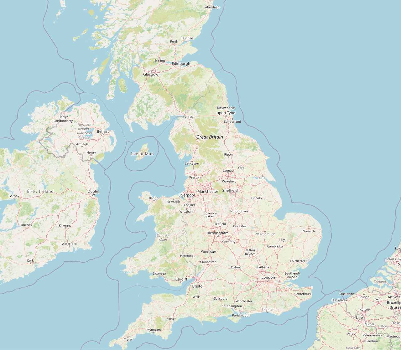 Map of the UK showing rescue rabbit locations